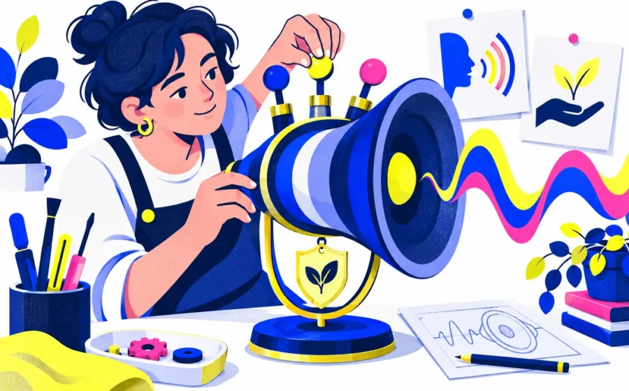 Voice synthesis: designing a clear and responsible voice