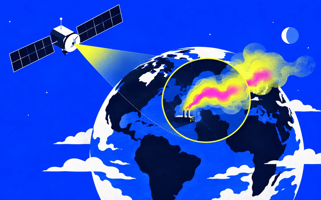 Satellite scans globe and reveals previously invisible plume using analytical lens