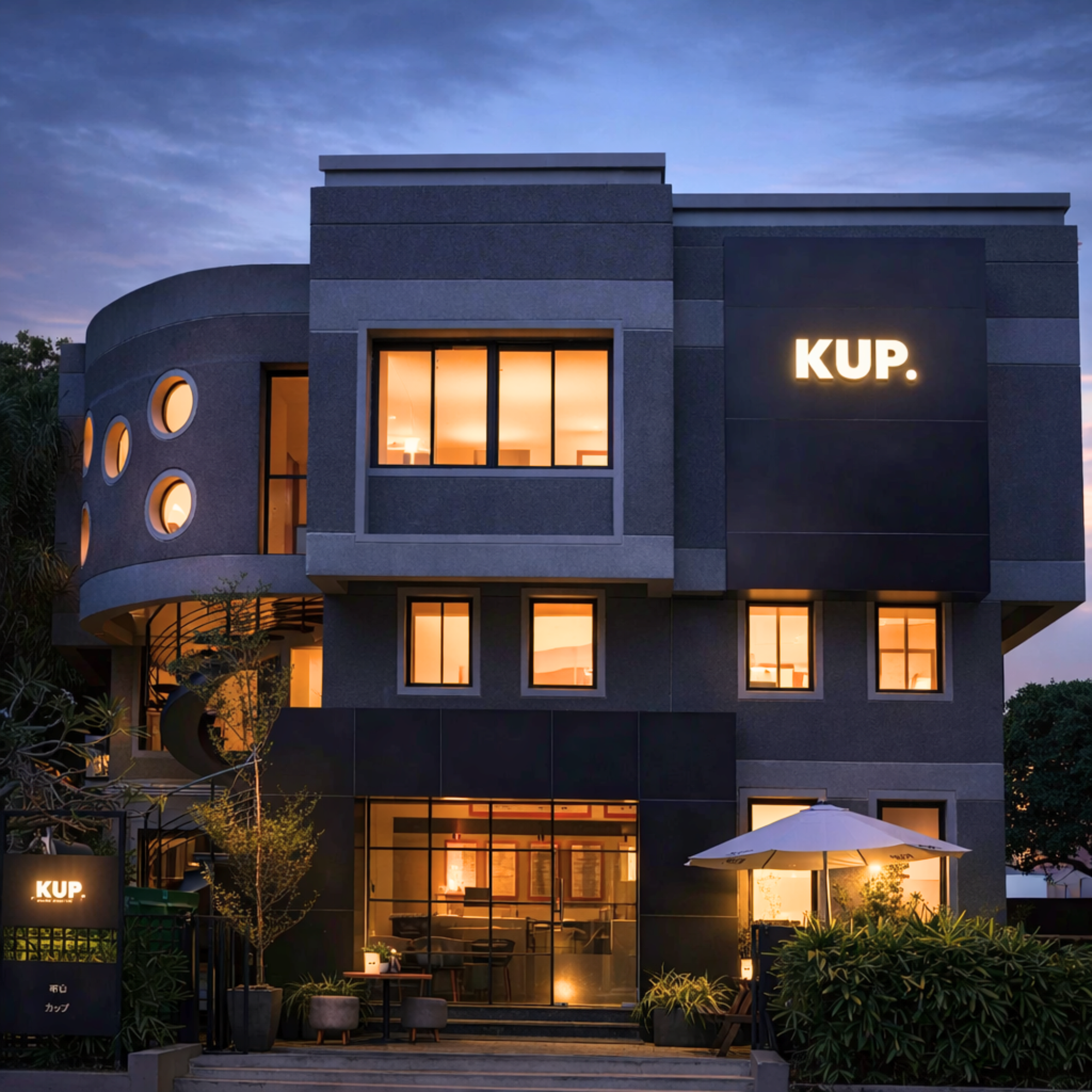 KUP Modern Kitchen & Coffee Bar storefront at 7/2 Pycrofts Garden Road, Chennai